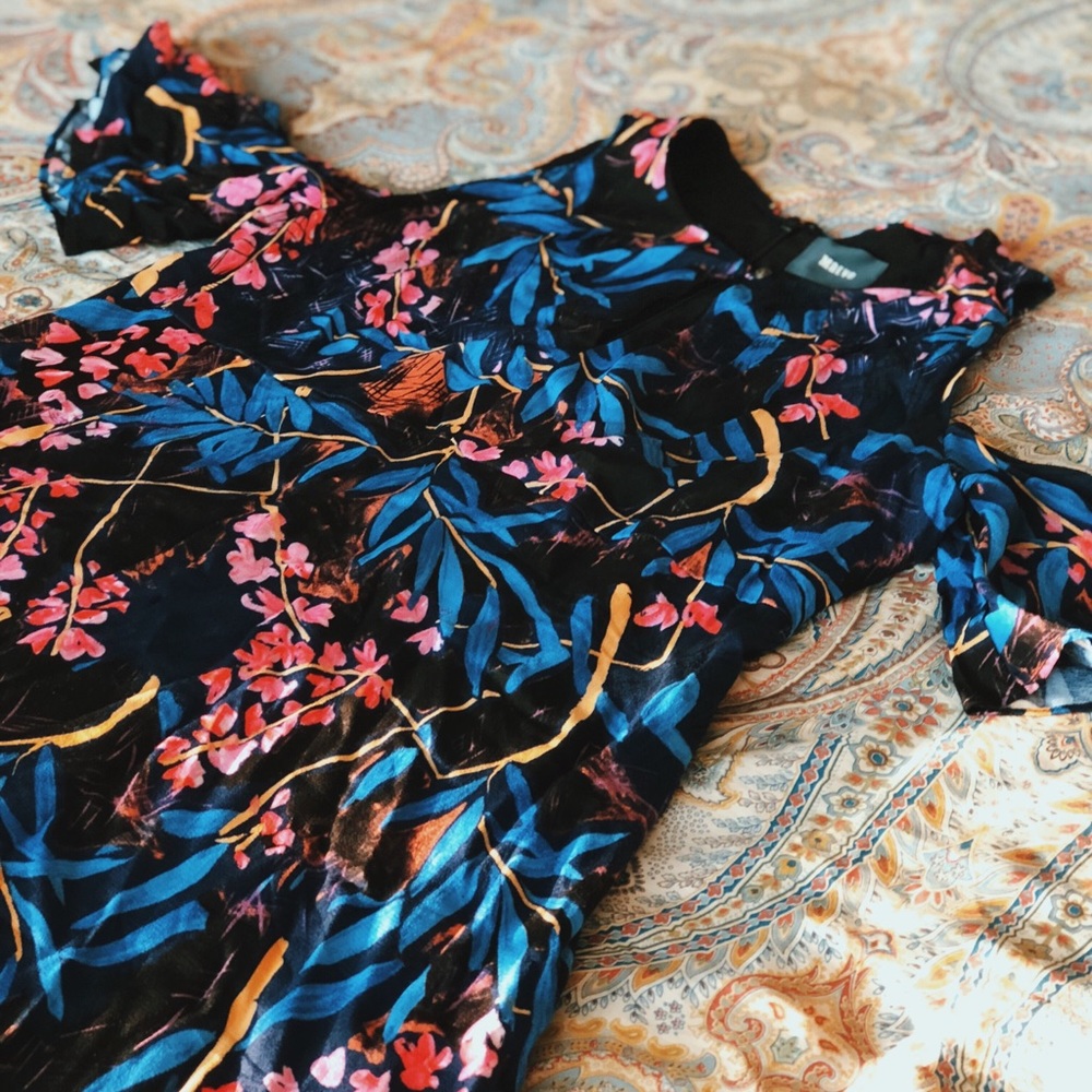 ANTHROPOLOGIE floral cold should dress